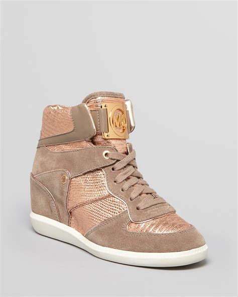 michael kors rose gold sneakers|rose gold Michael Kors backpack.